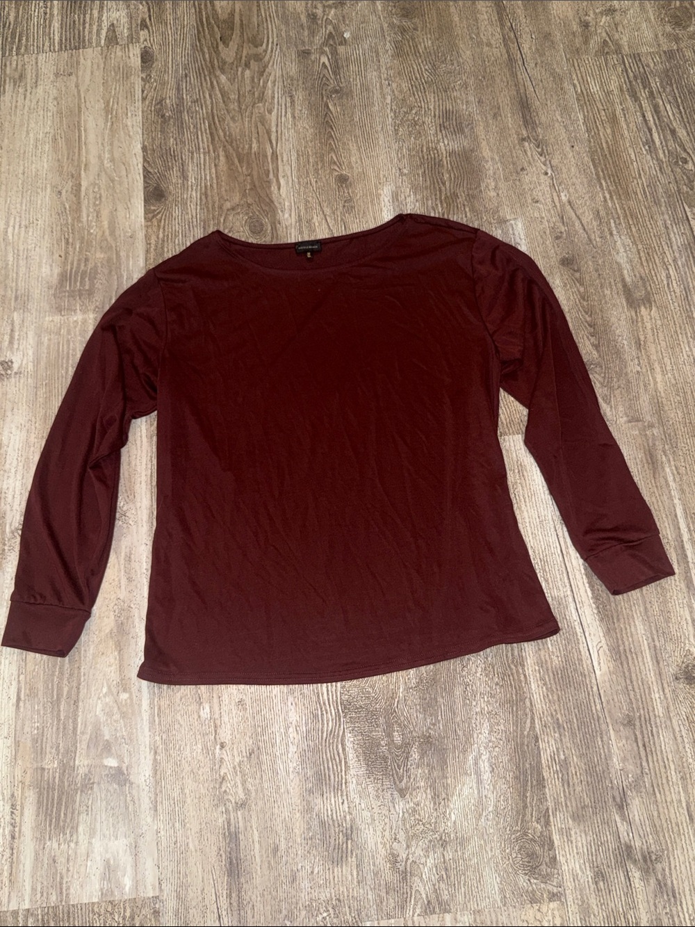 Buckle Women's Long Sleeve Top in Deep Burgundy